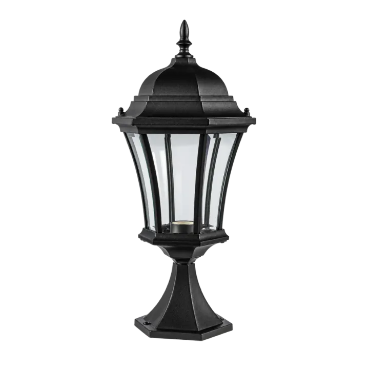 Borne lumineuse extérieure 100W max E27 fonte noire ADELA