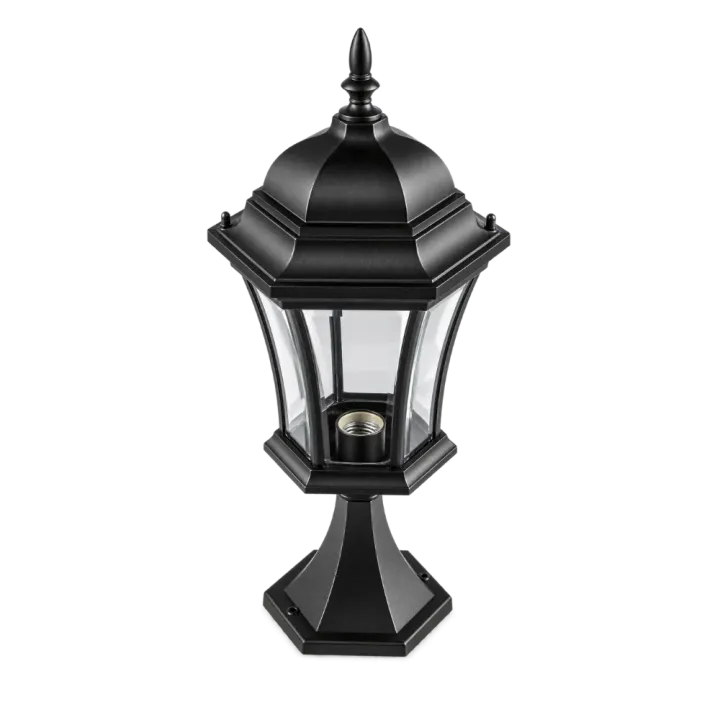Borne lumineuse extérieure 100W max E27 fonte noire ADELA
