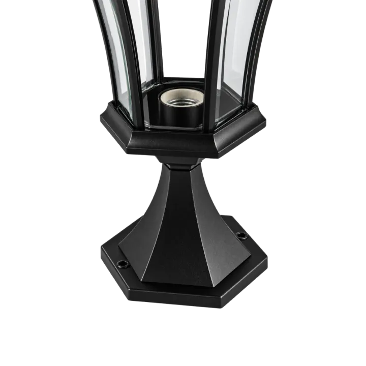 Borne lumineuse extérieure 100W max E27 fonte noire ADELA