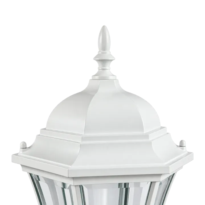 Borne lumineuse extérieure 100W max E27 fonte blanche ADELA