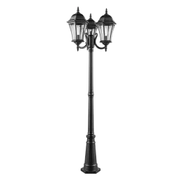 Lampadaire extérieur 3 têtes 3x100W E27 fonte noir ADELA