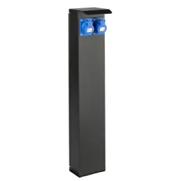 Potelet camping 80cm fenêtre arrière 2 prises CEE 10A avec protection OHMTEC
