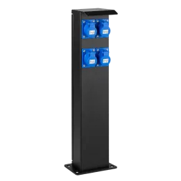 Potelet camping 80cm fenêtre arrière 4 prises CEE 16A avec protection OHMTEC