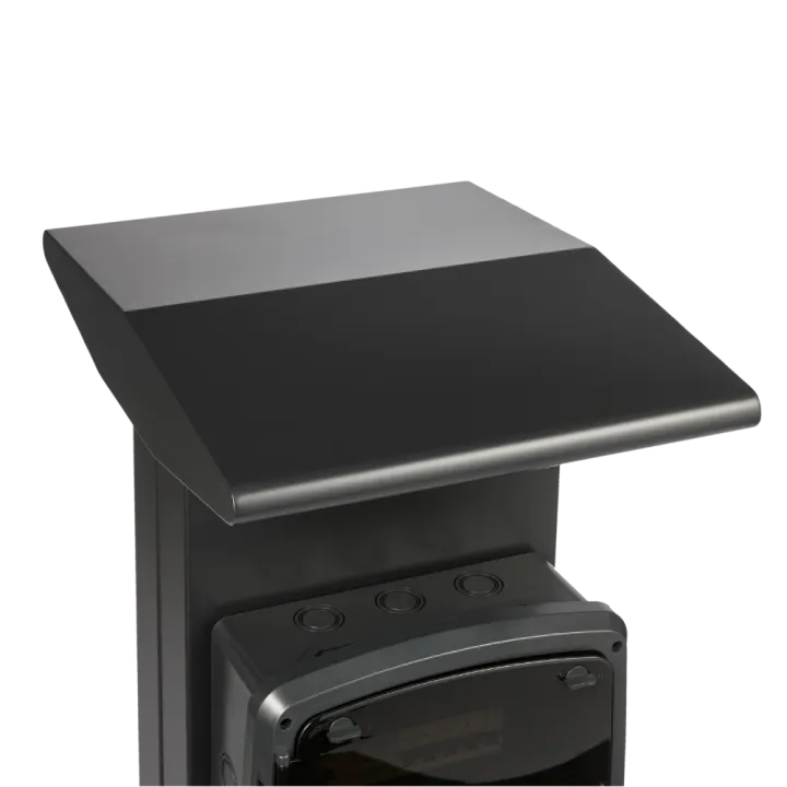 Casquette pour borne métallique alu anthracite OHMTEC