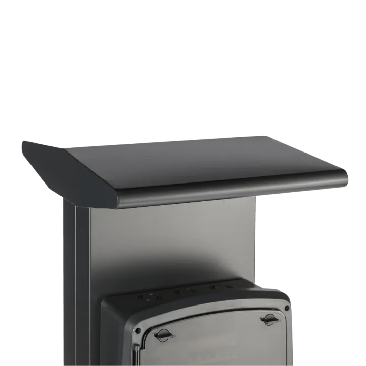 Casquette pour borne métallique alu anthracite OHMTEC
