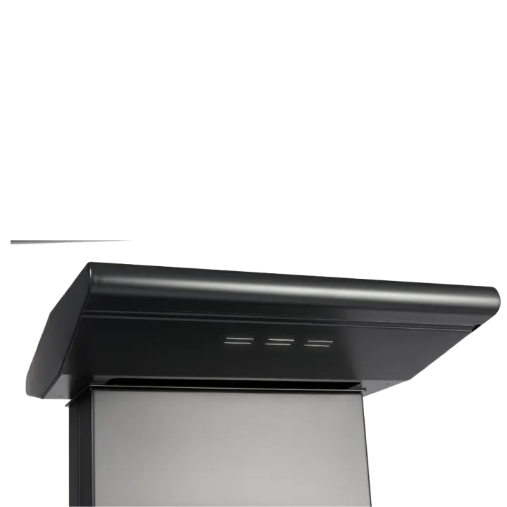 Casquette avec eclairage integré pour borne métallique alu anthracite OHMTEC