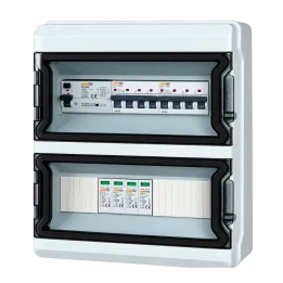 Coffret photovoltaïque AC 20kW triphasé avec interrupteur différentiel type B - OHMTEC