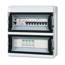 Coffret photovoltaïque AC 24kW triphasé avec interrupteur différentiel type B - OHMTEC
